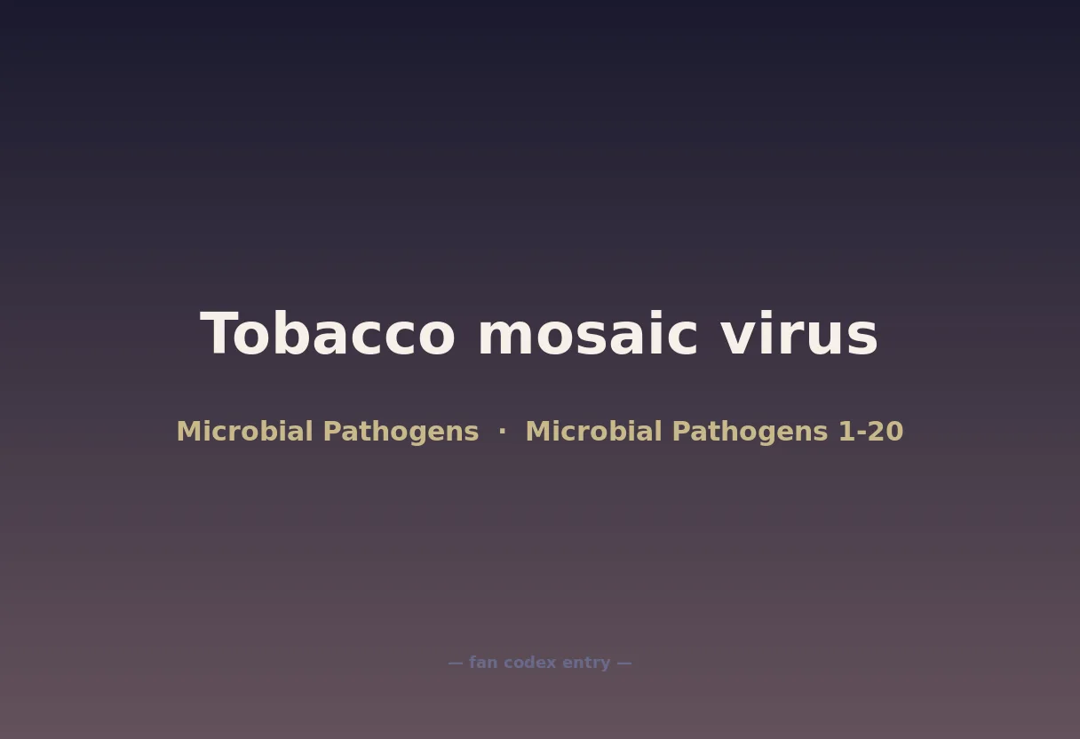 Tobacco mosaic virus